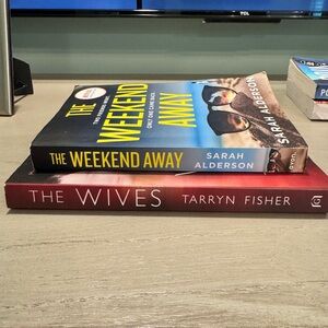 The Weekend Away by Sarah Alderson - Blue and Yellow Cover